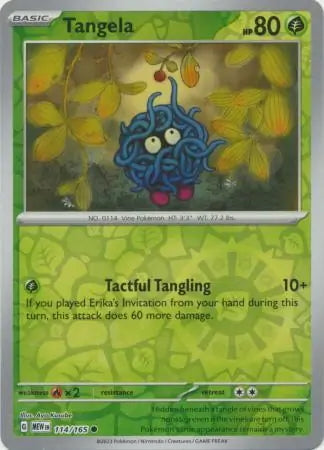 151 Set Tangela #114/165 reverse holo